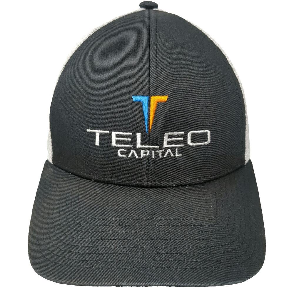 Adidas Trucker Hat Black One Size Teleo Capital Mesh Snapback Structured Logo